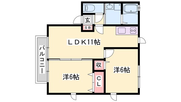 野里駅 徒歩35分 2階の物件間取画像